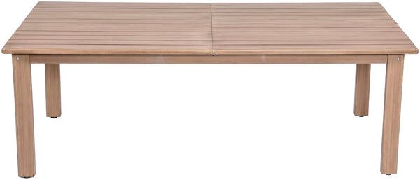 Meridian Furniture Newport Extendable Solid Acacia Outdoor Dining Table Thermowood Slatted Patio Design 396-DT