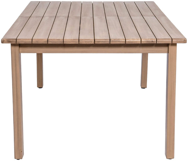 Meridian Furniture Newport Extendable Solid Acacia Outdoor Dining Table Thermowood Slatted Patio Design 396-DT