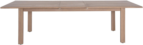 Meridian Furniture Newport Extendable Solid Acacia Outdoor Dining Table Thermowood Slatted Patio Design 396-DT