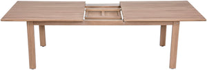 Meridian Furniture Newport Extendable Solid Acacia Outdoor Dining Table Thermowood Slatted Patio Design 396-DT