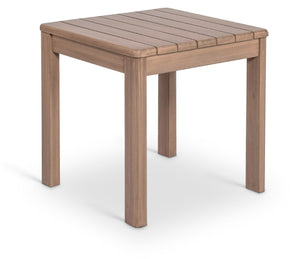 Meridian Furniture Newport Solid Acacia Slatted Outdoor Side Table with Thermowood Moisture Protection 396-ET