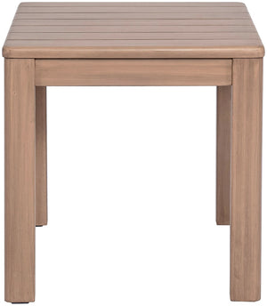 Meridian Furniture Newport Solid Acacia Slatted Outdoor Side Table with Thermowood Moisture Protection 396-ET