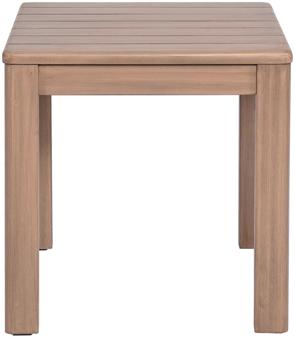 Meridian Furniture Newport Solid Acacia Slatted Outdoor Side Table with Thermowood Moisture Protection 396-ET