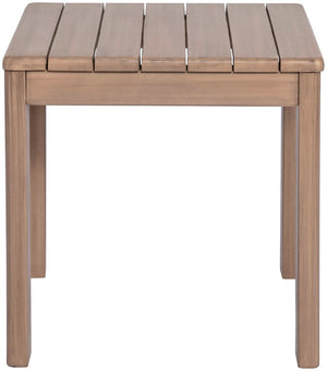 Meridian Furniture Newport Solid Acacia Slatted Outdoor Side Table with Thermowood Moisture Protection 396-ET