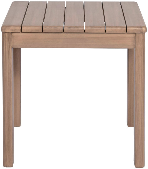 Meridian Furniture Newport Solid Acacia Slatted Outdoor Side Table with Thermowood Moisture Protection 396-ET