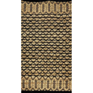 Homeroots 5' X 7' Tan And Black Hand Woven Area Rug  Jute 396009