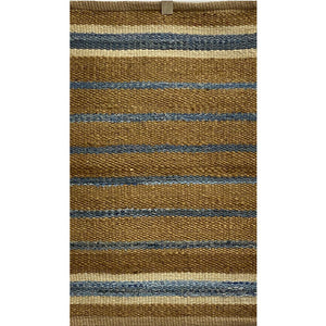 Homeroots 5' X 7' Tan And Ivory Hand Woven Area Rug  Jute 396011