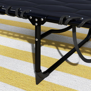 English Elm Outsunny Folding Chaise Lounge Chair - 5-Level Recline, Padded Comfort, Portable Design For Outdoor Relaxation W2225P200623-GIGA