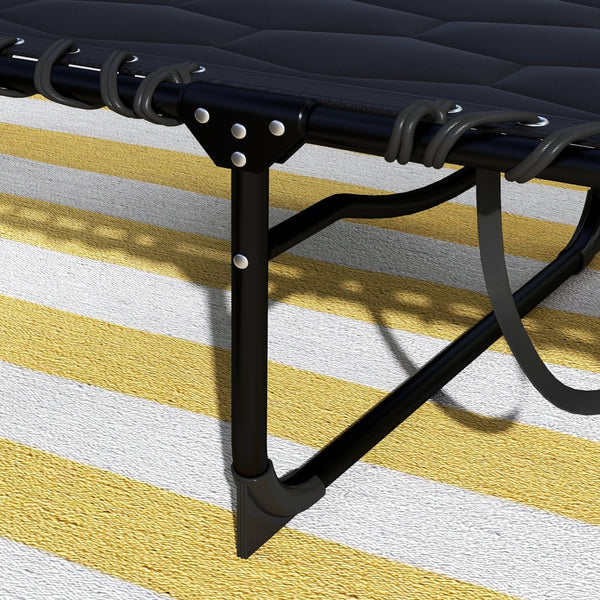 English Elm Outsunny Folding Chaise Lounge Chair - 5-Level Recline, Padded Comfort, Portable Design For Outdoor Relaxation W2225P200623-GIGA