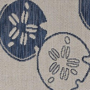HomeRoots 8' Blue and Gray Area Rug - Versatile Indoor Outdoor Design for Patios, Kitchens, and Family Rooms 8' X 10' 396112