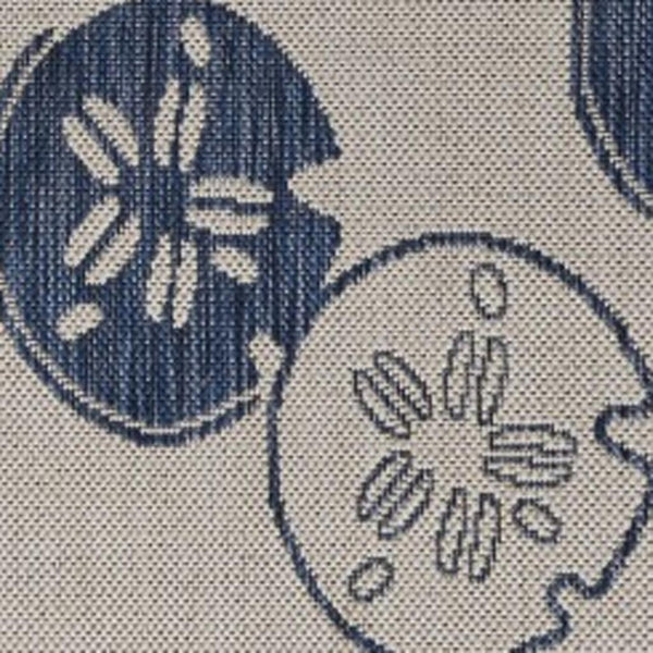 HomeRoots 8' Blue and Gray Area Rug - Versatile Indoor Outdoor Design for Patios, Kitchens, and Family Rooms 8' X 10' 396112