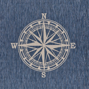 Homeroots 5' X 7' Blue And Gray Indoor Outdoor Area Rug  Polypropylene 396115