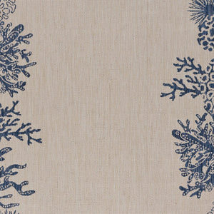 Homeroots 5' X 7' Beige And Blue Coral Stain Resistant Indoor Outdoor Area Rug  Polypropylene And Polyester Blend 396120