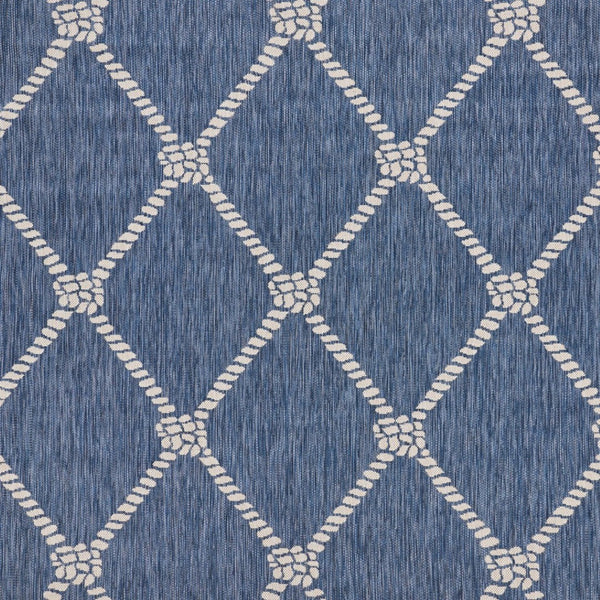 HomeRoots 8' Stylish Blue and Gray Area Rug for Indoor and Outdoor Spaces – Durable, Low-Maintenance Comfort 8' X 10' Rectangle 396126