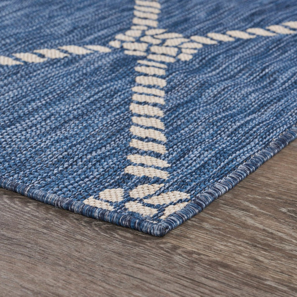 HomeRoots 8' Stylish Blue and Gray Area Rug for Indoor and Outdoor Spaces – Durable, Low-Maintenance Comfort 8' X 10' Rectangle 396126