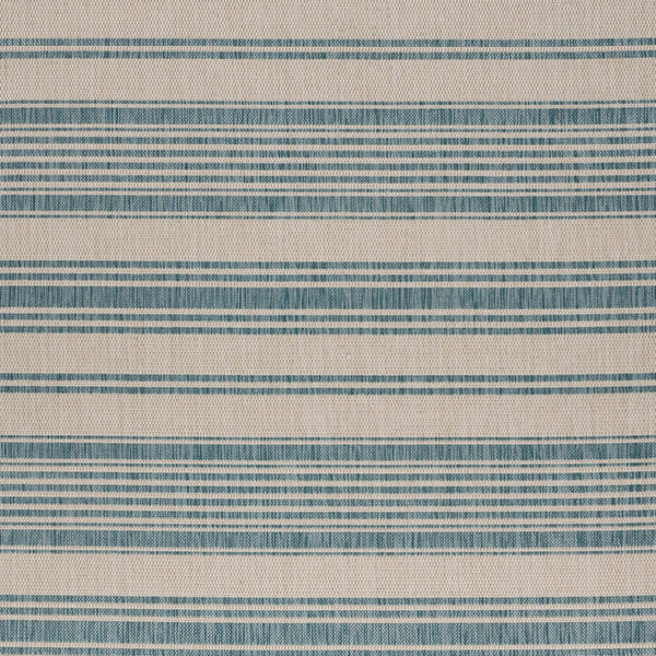 HomeRoots 8' Blue and Gray Indoor/Outdoor Area Rug – Durable, Elegant, Easy-Care, Perfect for Any Space! 396132