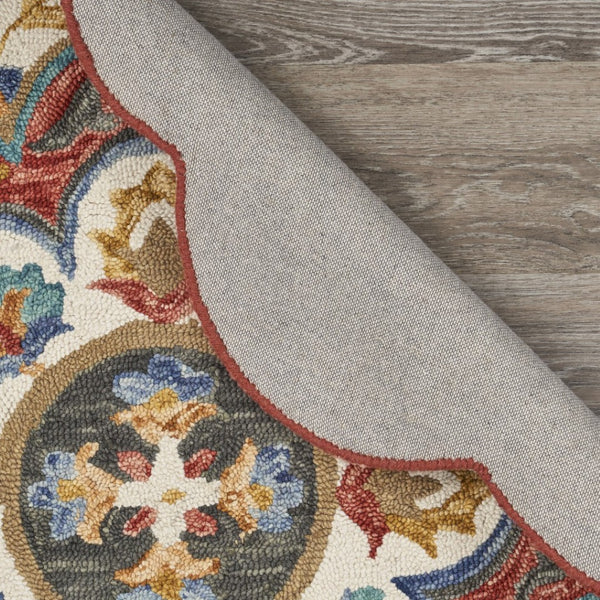 HomeRoots 6' Red Wool Hand Hooked Rug – Artisan Crafted, Timeless Warmth for Modern & Traditional Spaces 6' Round 396169