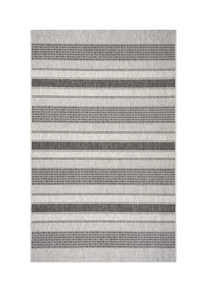 Homeroots 8' X 10' Gray And Black Indoor Outdoor Area Rug  Polypropylene 396232