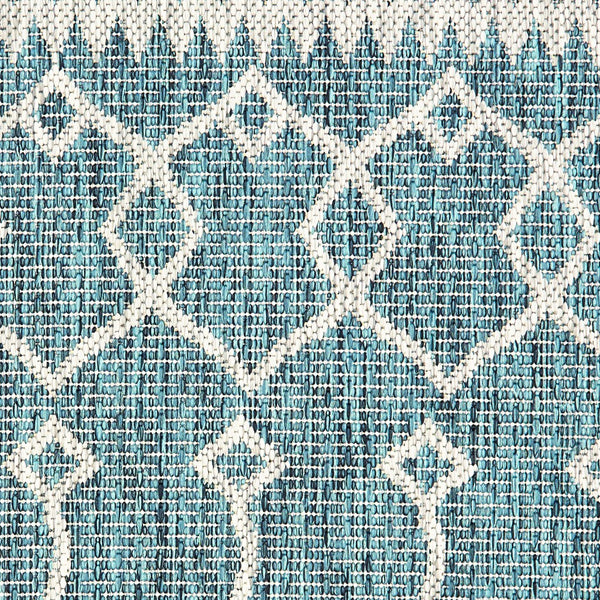 Homeroots 5' X 8' Blue And Gray Indoor Outdoor Area Rug  Polypropylene 396235