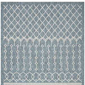 HomeRoots 8' Contemporary Blue and Gray Indoor/Outdoor Area Rug for Versatile Spaces - Durable & Stylish 8' x 10' 396237
