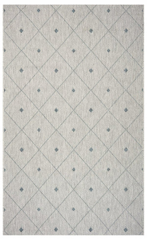 HomeRoots 8' Versatile Blue and Gray Indoor Outdoor Area Rug for Stylish Spaces, Easy Care, and Durability 8' x 10' 396240