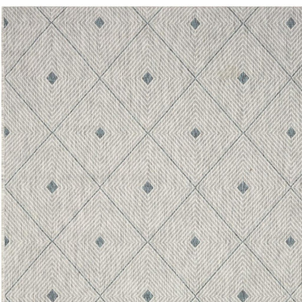 HomeRoots 8' Versatile Blue and Gray Indoor Outdoor Area Rug for Stylish Spaces, Easy Care, and Durability 8' x 10' 396240