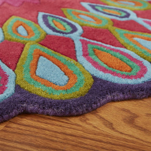 HomeRoots 8' Pink Wool Hand-Tufted Rug – Artisan Crafted for Cozy Elegance in Modern Living Spaces 8' Round 396252