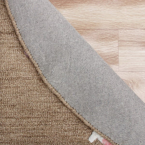 HomeRoots 5' Taupe Wool Handcrafted Area Rug – Elegant, Durable, and Cozy Handmade Addition for Any Space 5' Round 396269