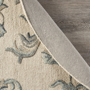 HomeRoots 5' Green Wool Hand-Tufted Rug - Timeless Elegance for Any Space, Durable, Soft, and Artisan Crafted 5' Round Round 396273
