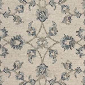 HomeRoots 5' Green Wool Hand-Tufted Rug - Timeless Elegance for Any Space, Durable, Soft, and Artisan Crafted 5' Round Round 396273