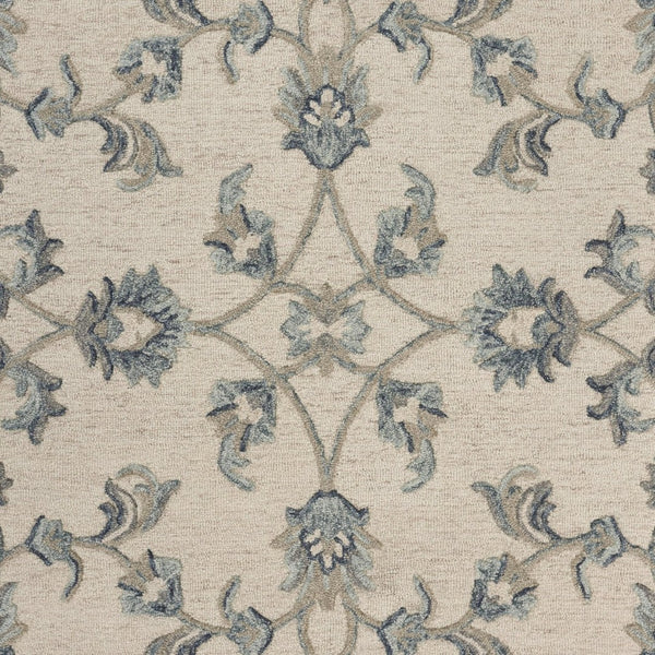 HomeRoots 5' Green Wool Hand-Tufted Rug - Timeless Elegance for Any Space, Durable, Soft, and Artisan Crafted 5' Round Round 396273