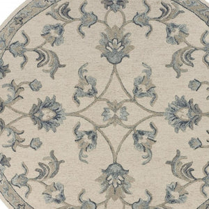 HomeRoots 5' Green Wool Hand-Tufted Rug - Timeless Elegance for Any Space, Durable, Soft, and Artisan Crafted 5' Round Round 396273