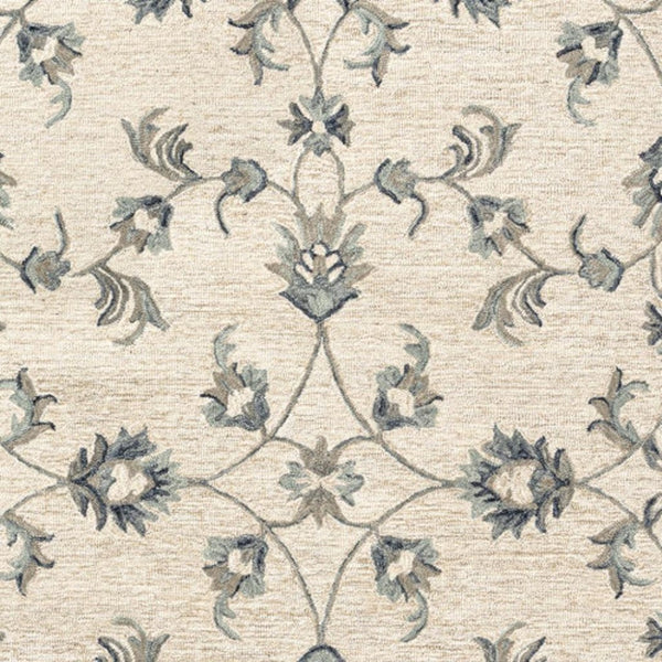 HomeRoots 5' Green Wool Hand-Tufted Rug - Timeless Elegance for Any Space, Durable, Soft, and Artisan Crafted 5' X 7' Rectangle 396274