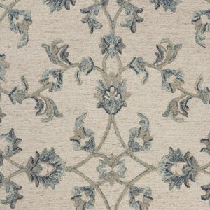 HomeRoots 5' Green Wool Hand-Tufted Rug - Timeless Elegance for Any Space, Durable, Soft, and Artisan Crafted 5' X 7' Rectangle 396274