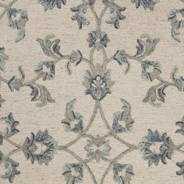 HomeRoots 5' Green Wool Hand-Tufted Rug - Timeless Elegance for Any Space, Durable, Soft, and Artisan Crafted 5' X 7' Rectangle 396274