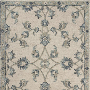 HomeRoots 7' Light Blue Wool Hand-Tufted Area Rug – Plush, Durable, Elegant Design for Timeless Style in Any Room 7' X 9' Rectangle 396275