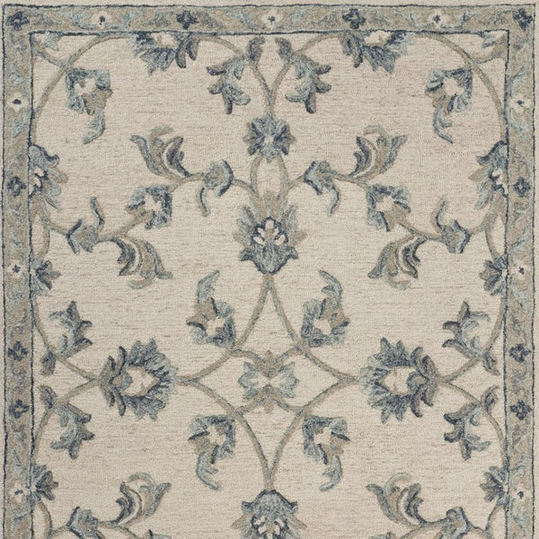 HomeRoots 7' Light Blue Wool Hand-Tufted Area Rug – Plush, Durable, Elegant Design for Timeless Style in Any Room 7' X 9' Rectangle 396275