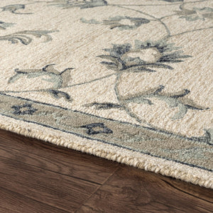 HomeRoots 7' Light Blue Wool Hand-Tufted Area Rug – Plush, Durable, Elegant Design for Timeless Style in Any Room 7' X 9' Rectangle 396275