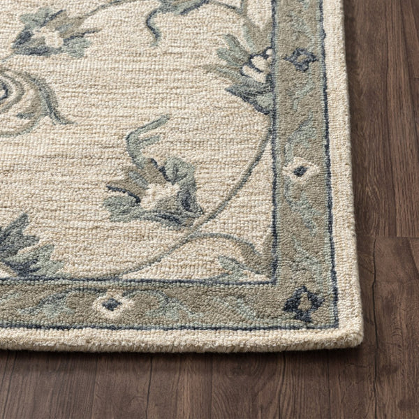HomeRoots 7' Light Blue Wool Hand-Tufted Area Rug – Plush, Durable, Elegant Design for Timeless Style in Any Room 7' X 9' Rectangle 396275
