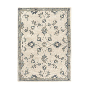 HomeRoots 7' Light Blue Wool Hand-Tufted Area Rug – Plush, Durable, Elegant Design for Timeless Style in Any Room 7' X 9' Rectangle 396275