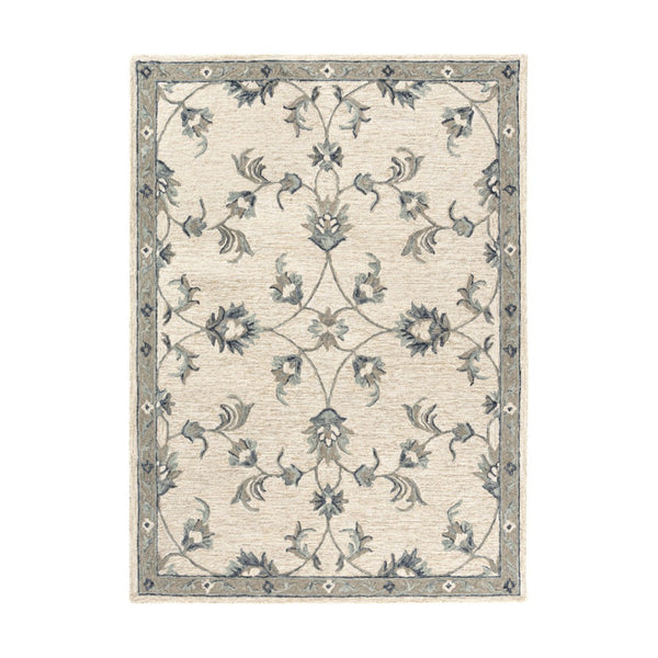HomeRoots 7' Light Blue Wool Hand-Tufted Area Rug – Plush, Durable, Elegant Design for Timeless Style in Any Room 7' X 9' Rectangle 396275