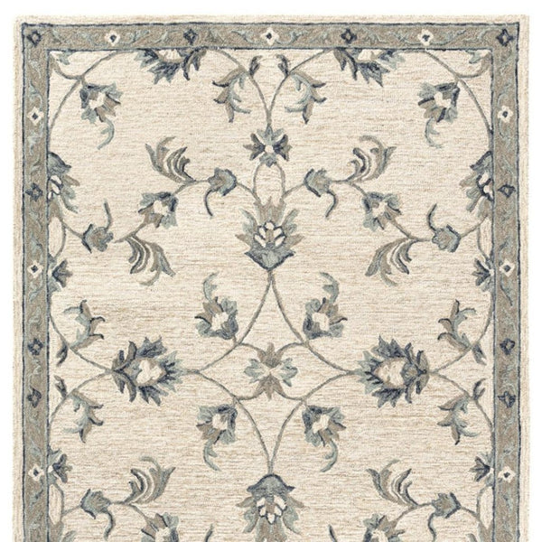 HomeRoots 7' Light Blue Wool Hand-Tufted Area Rug – Plush, Durable, Elegant Design for Timeless Style in Any Room 7' X 9' Rectangle 396275