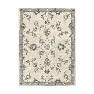 HomeRoots 7' Light Blue Wool Hand-Tufted Area Rug – Plush, Durable, Elegant Design for Timeless Style in Any Room 7' X 9' Rectangle 396275