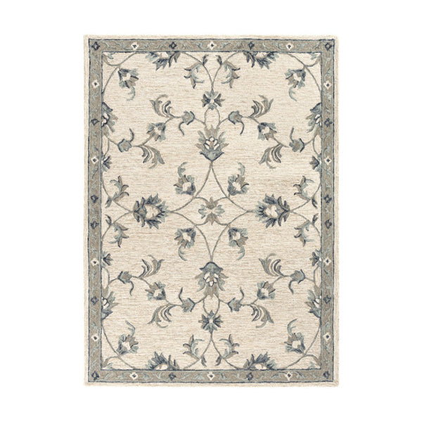 HomeRoots 7' Light Blue Wool Hand-Tufted Area Rug – Plush, Durable, Elegant Design for Timeless Style in Any Room 7' X 9' Rectangle 396275