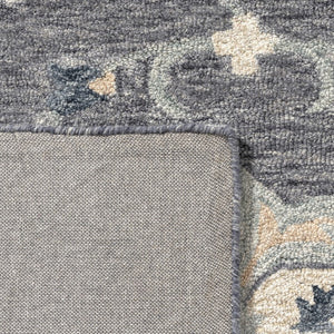 5x7 Artisan Hand Tufted Wool Area Rug in Blue Gray for Living Room Decor