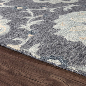 5x7 Artisan Hand Tufted Wool Area Rug in Blue Gray for Living Room Decor