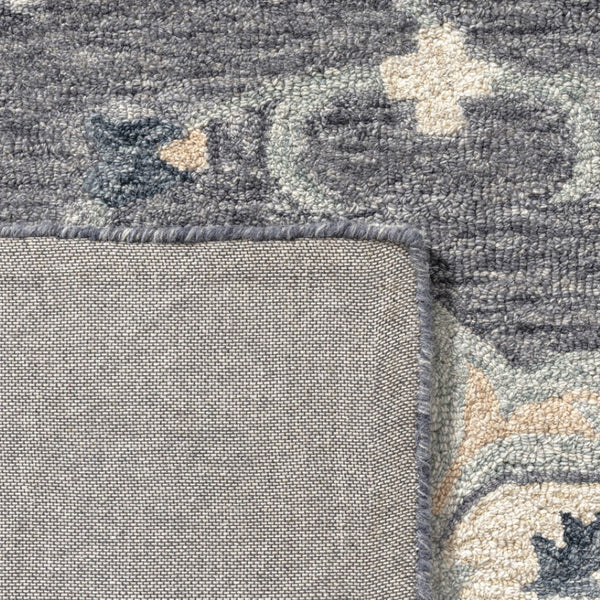 HomeRoots 7' Elegant Blue and Gray Wool Area Rug – Hand-Tufted for Comfort and Timeless Style in Any Home 7' X 9' Rectangle 396279