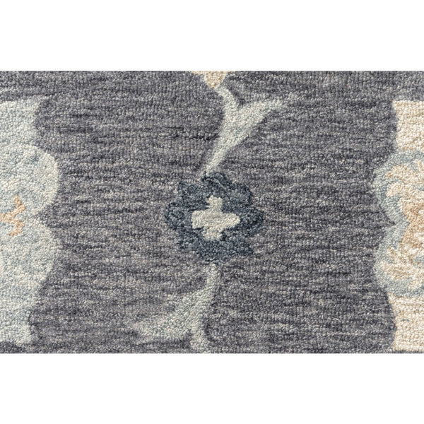 HomeRoots 7' Elegant Blue and Gray Wool Area Rug – Hand-Tufted for Comfort and Timeless Style in Any Home 7' X 9' Rectangle 396279