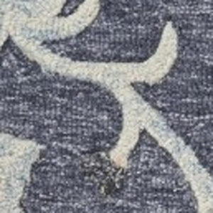 HomeRoots 7' Elegant Blue and Gray Wool Area Rug – Hand-Tufted for Comfort and Timeless Style in Any Home 7' X 9' Rectangle 396279