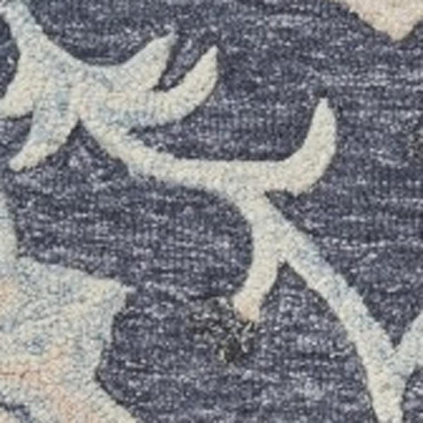 HomeRoots 7' Elegant Blue and Gray Wool Area Rug – Hand-Tufted for Comfort and Timeless Style in Any Home 7' X 9' Rectangle 396279